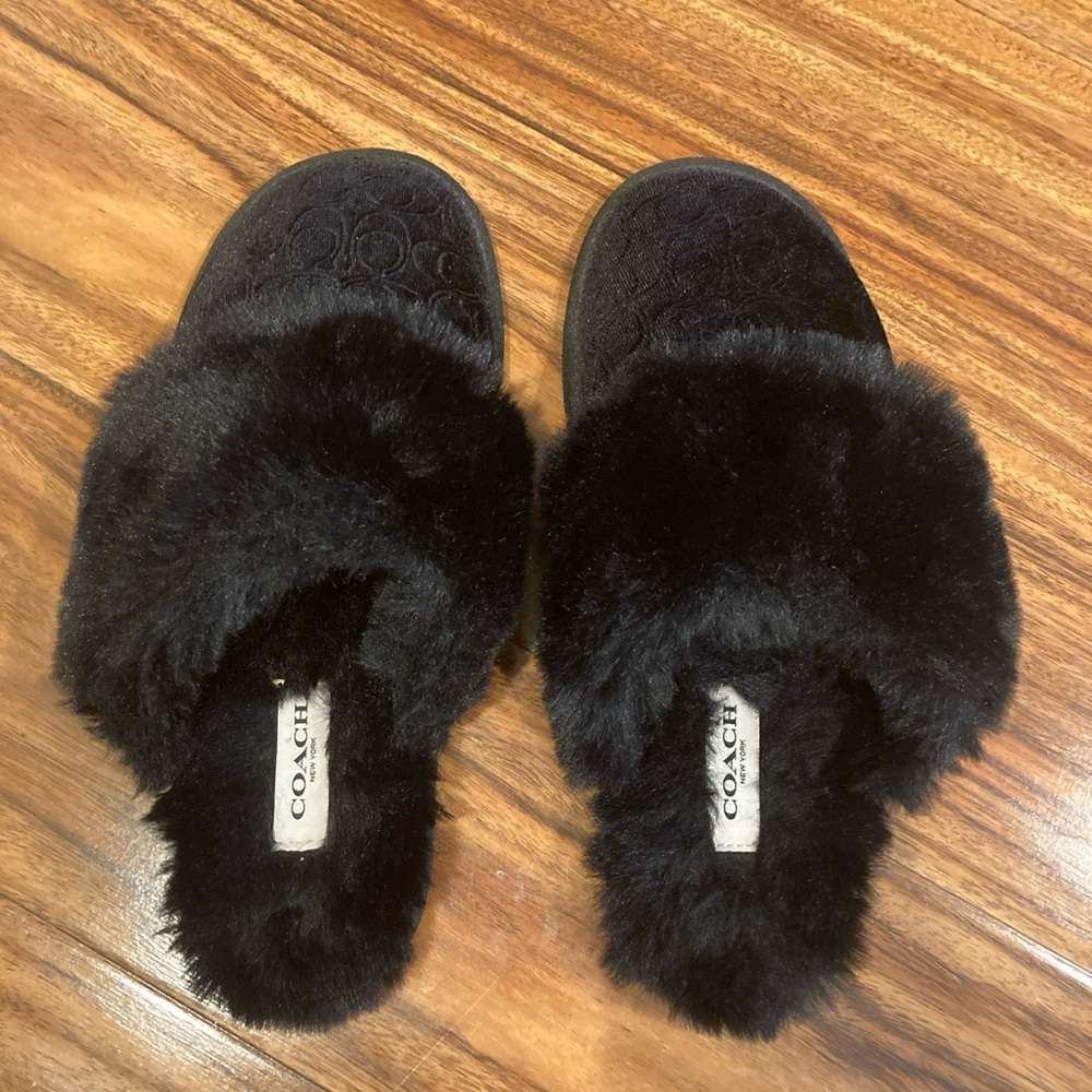 Coach Women's Zuri Slippers Black. Size 6B - Picture 6 of 12